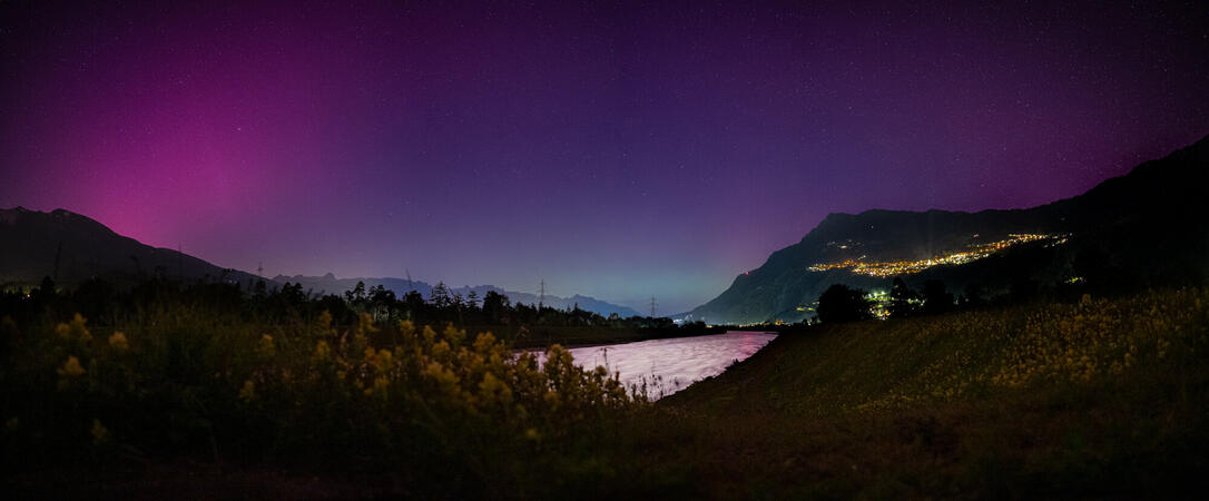 Nordlichter über Liechtenstein