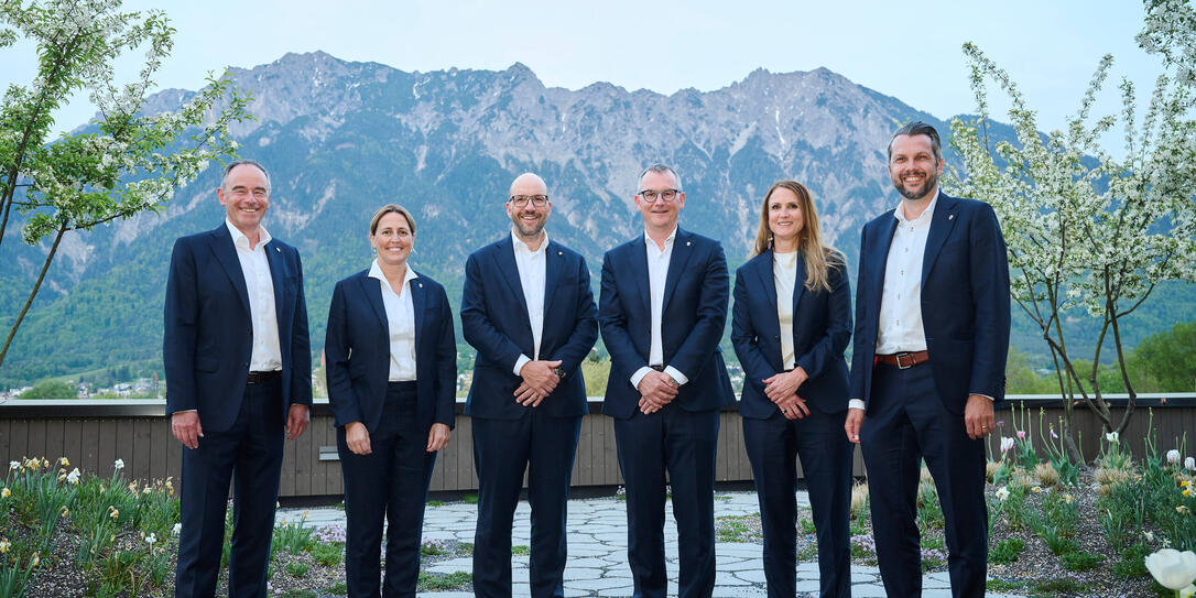 Der Vorstand von links: Rudolf Marxer, Michelle Kranz, Klaus Schmidle, Hugo Quaderer (Pr&auml;sident), Nadine Rebmann und Thomas Risch. Auf dem Bild fehlt Andreas Meier.