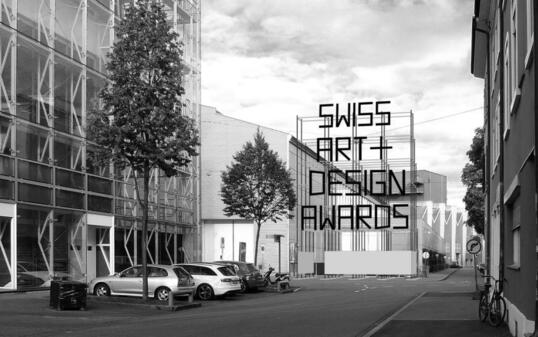 Die Fotomontage von Conen Sigl zeigt den Eingang zu den Swiss Art und Design Awards 2017, Halle 3, Messe Basel.