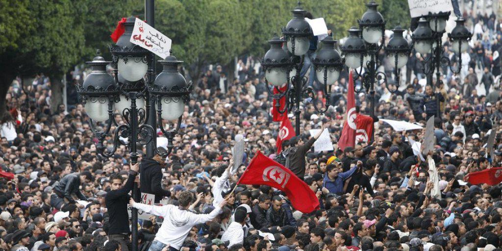 Arabischer Frühling: Massenproteste in Tunis im Januar 2011 gegen den später gestürzten tunesischen Präsidenten Zine El Abidine Ben Ali (Archiv). Arabischer Frühling: Massenproteste in Tunis im Januar 2011 gegen den später gestürzten tunesischen Präsidenten Zine El Abidine Ben Ali (Archiv).