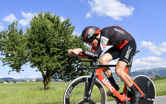 Stefan Küng fehlten in Cham acht Sekunden auf Prolog-Sieger Rohan Dennis
