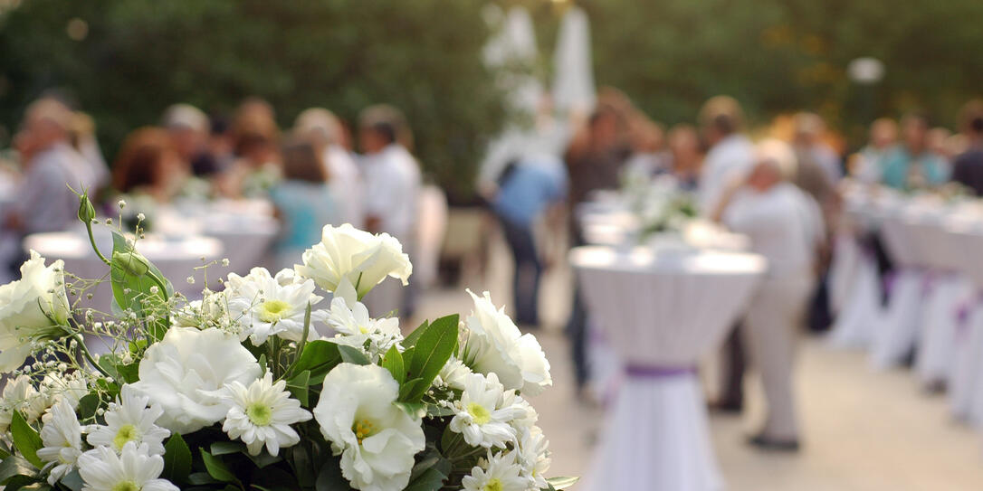 garden party and flower decoration