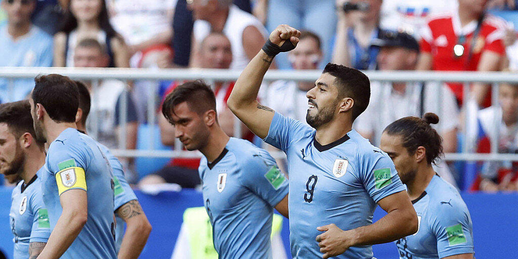 Luis Suarez schoss sein zweites Tor bei dieser WM
