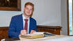 Eintragung in das Goldene Buch auf Schloss Vaduz (26.09.2025)