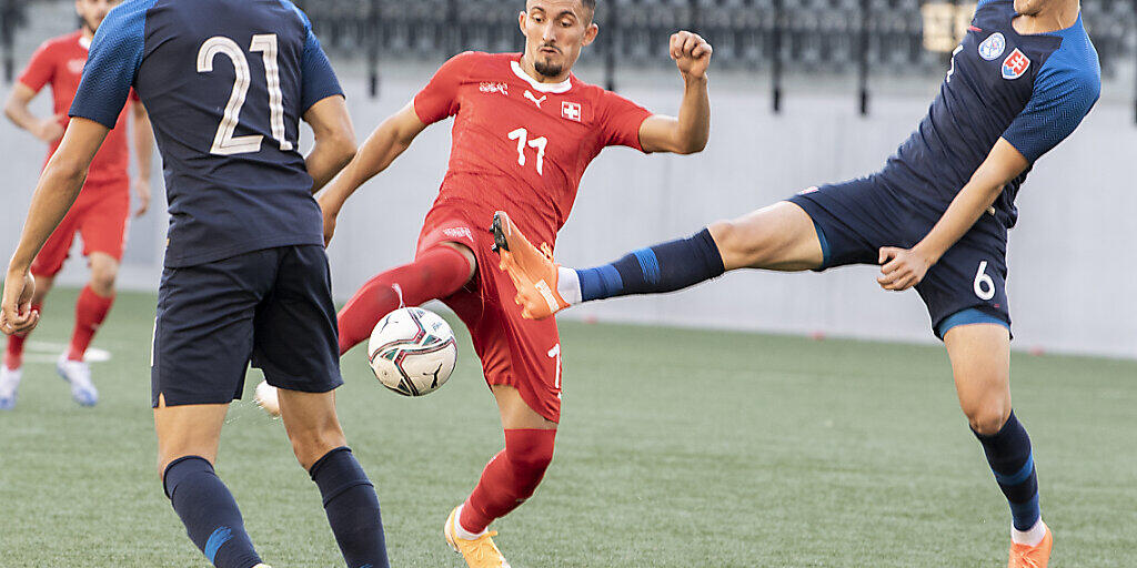 Andi Zeqiri trifft auch in seinem dritten Einsatz in der EM-Qualifikation doppelt
