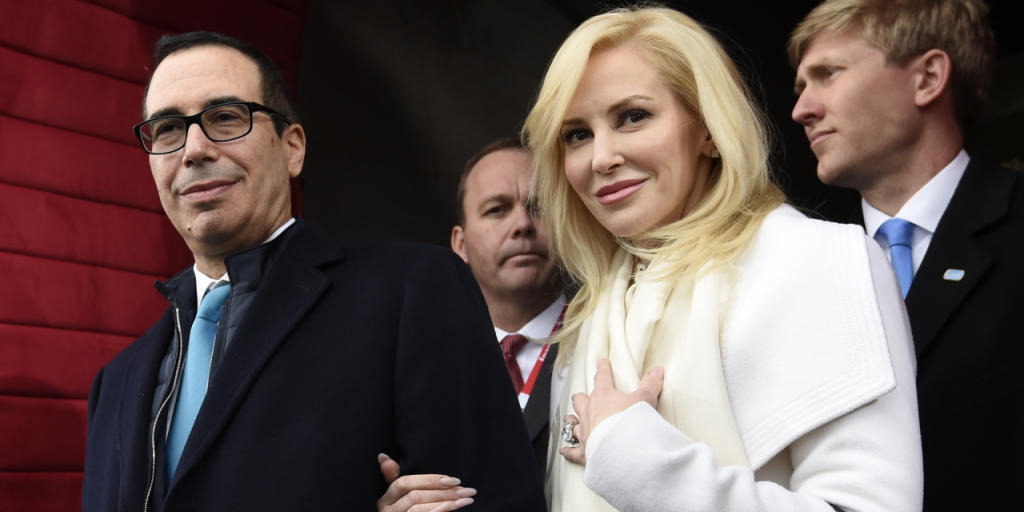 US-Finanzminister Steven Mnuchin mit Louise Linton (Archiv)