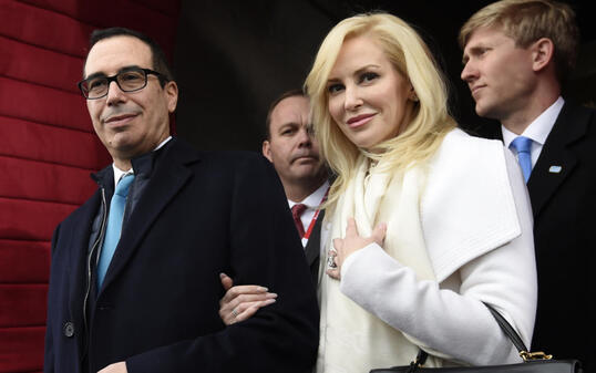 US-Finanzminister Steven Mnuchin mit Louise Linton (Archiv)