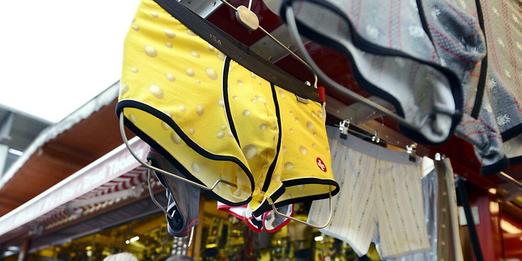 Ausgehängte Unterhosen an der Schweizer Messe für Land- und Milchwirtschaft Olma in St. Gallen 2012. (Archivbild)
