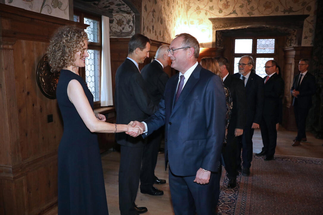 Neujahrsempfang auf Schloss Vaduz, Fürstentum Liechtenstein,am