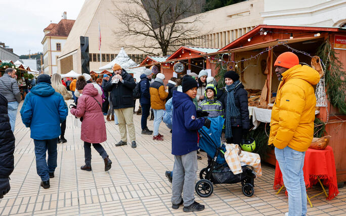 Weihnachtsmarkt, Vaduz, Liechtenstein.