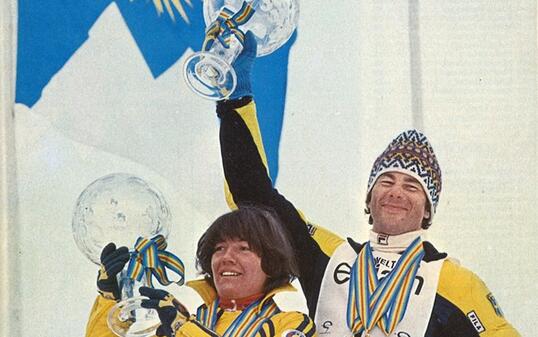 Hanni Wenzel, 1978, mit Ingemar Stenmark