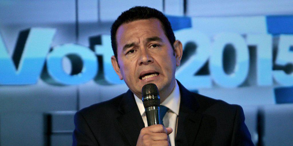 Komiker und Wahlsieger Jimmy Morales verspricht dem Volk, mit der Korruption in der Politik zu brechen.