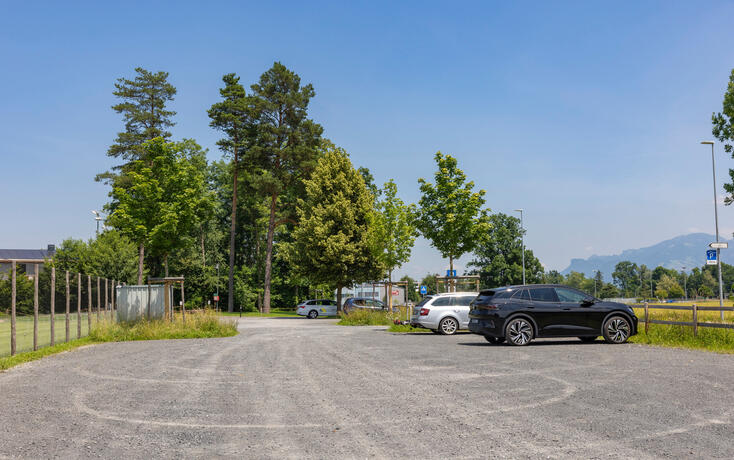 Parkplatz in Ruggell,