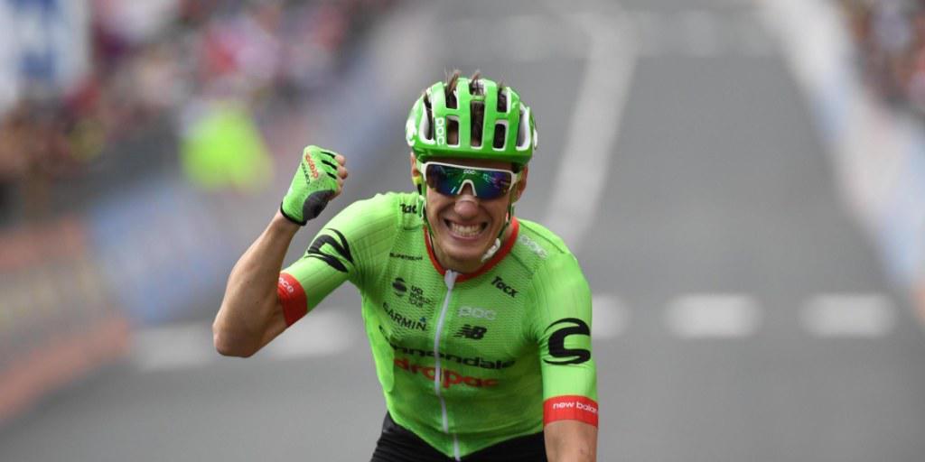 Jubel über den ersten Etappensieg am Giro: Pierre Rolland