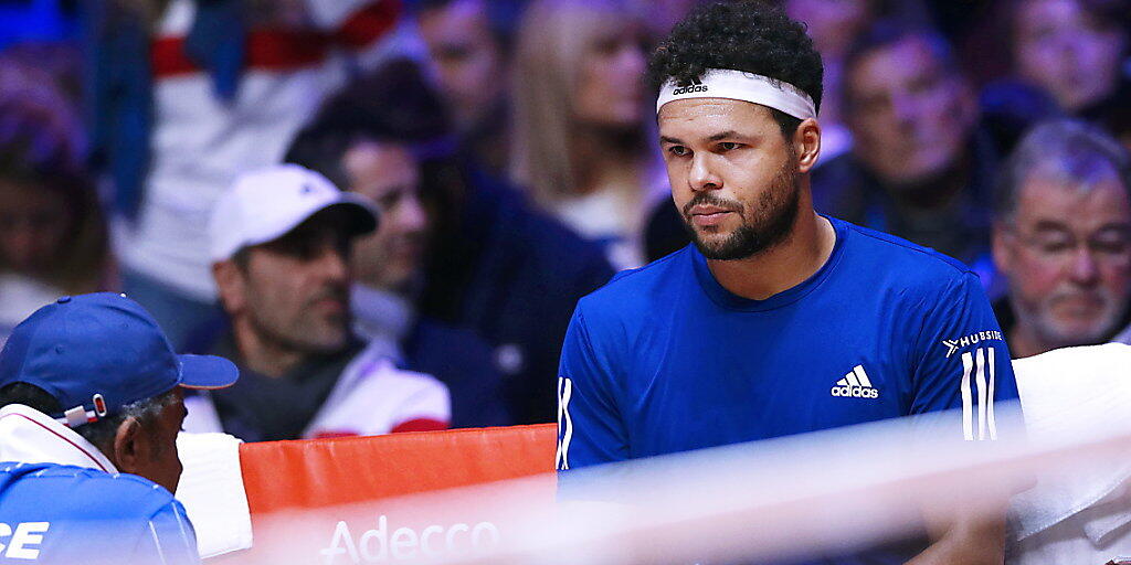Nach Jérémy Chardy verlor auch Jo-Wilfried Tsonga sein Einzel im Davis-Cup-Final gegen Kroatien Nach Jérémy Chardy verlor auch Jo-Wilfried Tsonga sein Einzel im Davis-Cup-Final gegen Kroatien