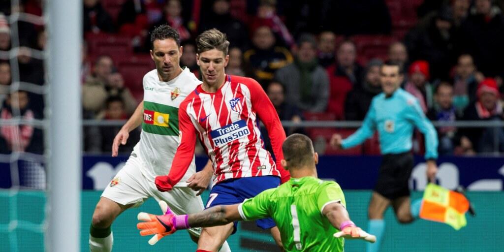 Atlético Madrid, hier mit Stürmer Luciano Vietto, bangt in der Gruppe C ums Weiterkommen