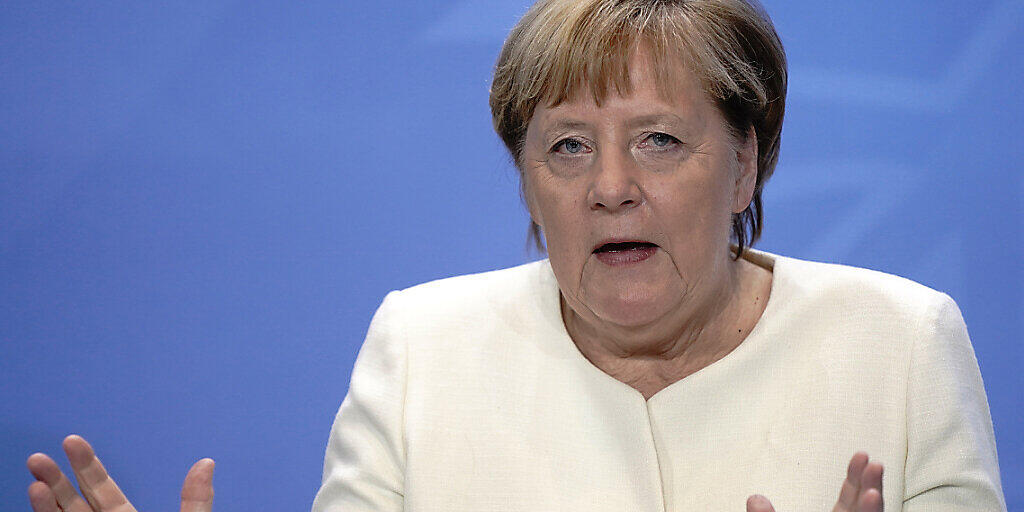 Bundeskanzlerin Angela Merkel (CDU) stellte die Ergebnisse nach den Beratungen der Ministerpräsidenten mit der Kanzlerin über das weitere Vorgehen in der Corona-Pandemie vor. Foto: Kay Nietfeld/dpa