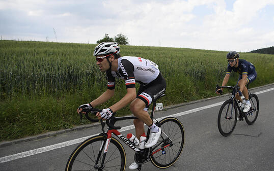 Tom Dumoulin vom Team Sunweb während der 3. Etappe der Tour de Suisse am Montag von Menziken nach Bern. Er steigt aus der Pole-Position in die Bergetappen
