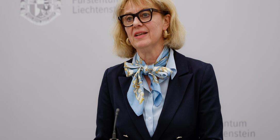 Liechtenstein Vaduz Regierung PK Justizreform Regierungsraetin Graziella Marok-Wachter Liechtenstein Vaduz Regierung PK Justizreform Regierungsraetin Graziella Marok-Wachter