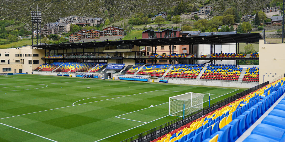 Das Stadion in Encamp ist seit dem Jahr 2025 er&ouml;ffnet und umfasst 5000 Sitzpl&auml;tze.