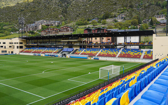 Das Stadion in Encamp ist seit dem Jahr 2025 er&ouml;ffnet und umfasst 5000 Sitzpl&auml;tze.