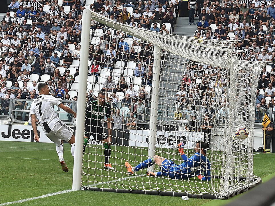 Cristiano Ronaldo trifft aus kurzer Distanz erstmals für Juventus Turin