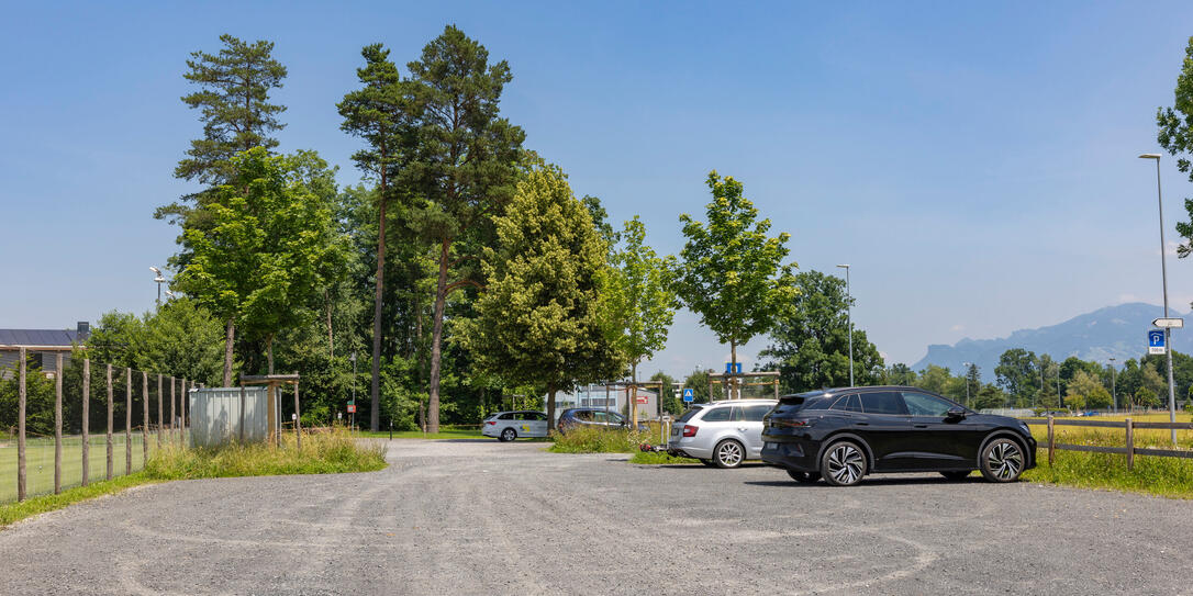 Parkplatz in Ruggell,