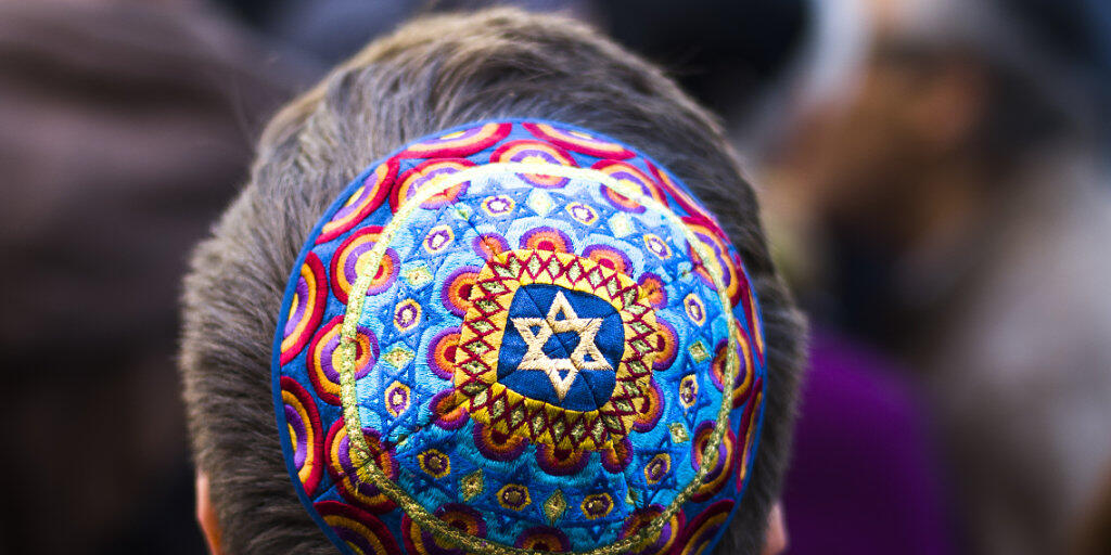 Bei der Kippa-Demonstration in Berlin gegen Judenfeindlichkeit.