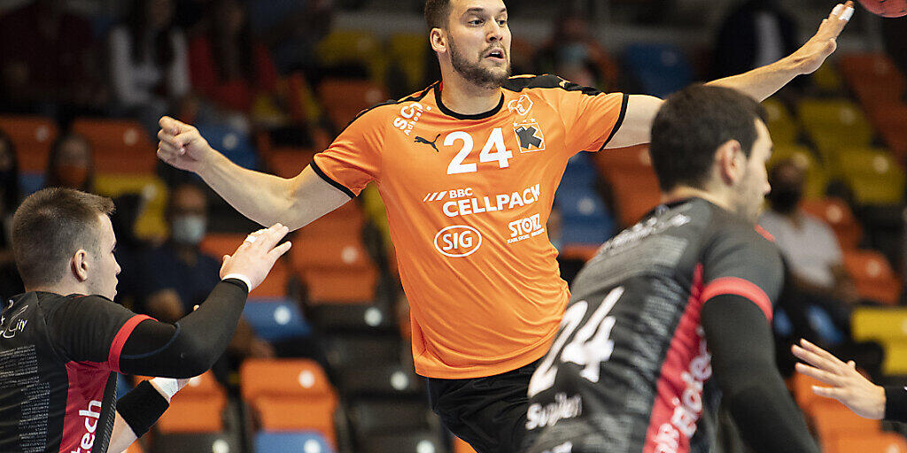 Einer der st&auml;rksten Kadetten: Nik Tominec erzielte gegen Pfadi acht Tore