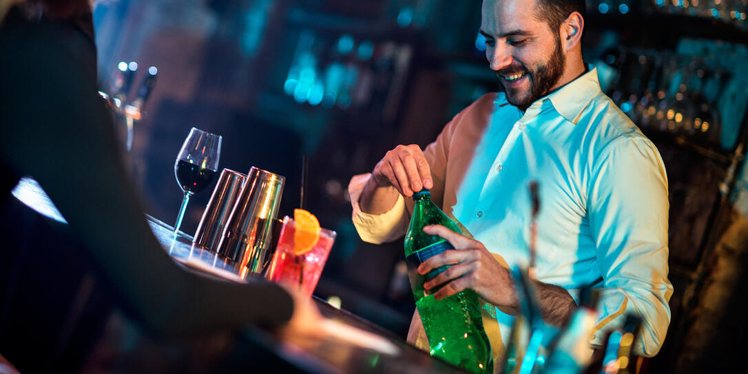 Bartender pouring drink