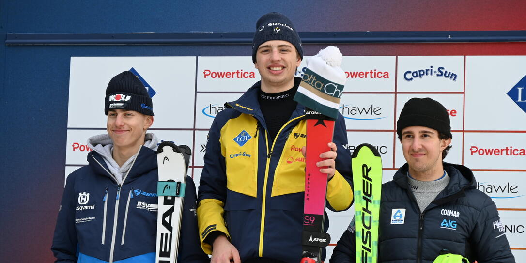 Hieronymus Brand (m.) zieht in Malbun nach den beiden Rennen ein positives Fazit.