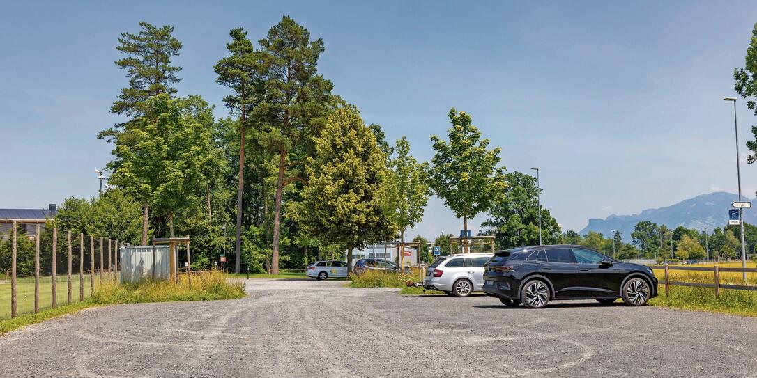 Parkplatz in Ruggell,