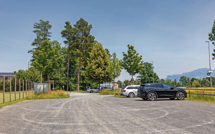 Parkplatz in Ruggell,