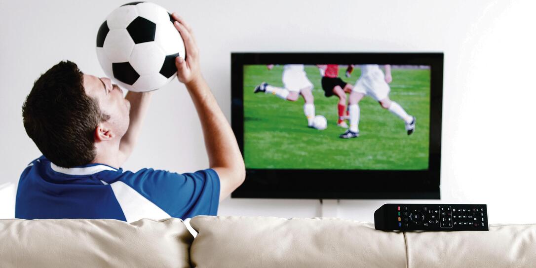 Football fan with a big passion for soccer