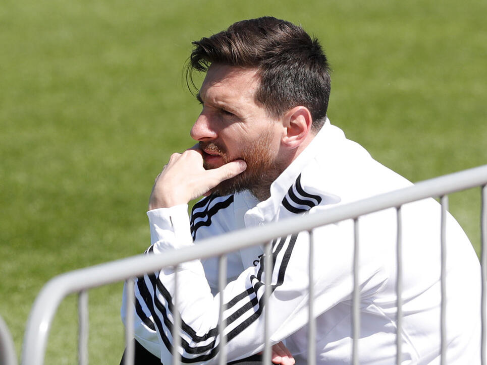 Ruhe vor dem Sturm: Argentiniens Star Lionel Messi ist vor dem WM-Startspiel gegen Island gelassen