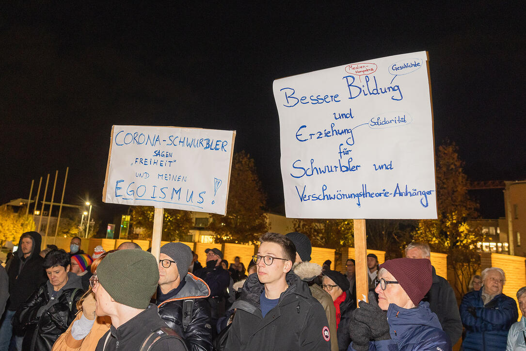Corona Demo der Jungen Liste in Vaduz