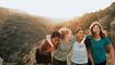 Friends hiking through the hills of Los Angeles