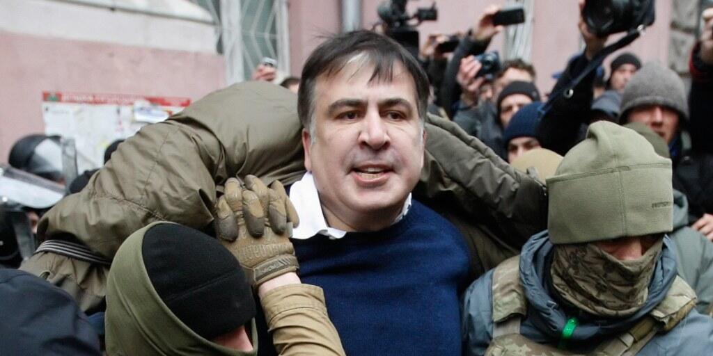 Michail Saakaschwili zum Zeitpunkt seiner Festnahme in Kiew