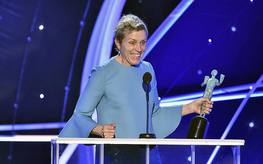 Frances McDormand hat am Sonntag die diesjährige Trophäe des Schauspielerverbandes SAG als beste Hauptdarstellerin gewonnen.