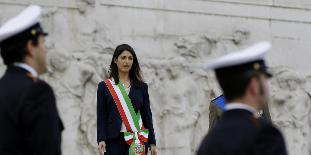 Virginia Raggi am Donnerstag in Rom, dem Tag ihres Amtsantritts als Bürgermeisterin.