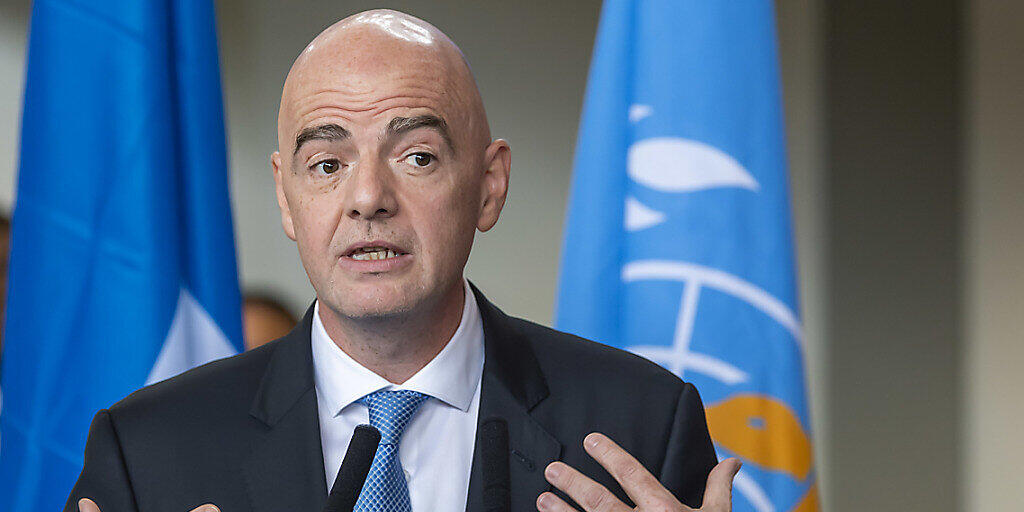 Der FIFA-Präsident Gianni Infantino erläutert seine Argumente. (Archiv-Aufnahme) Der FIFA-Präsident Gianni Infantino erläutert seine Argumente. (Archiv-Aufnahme)