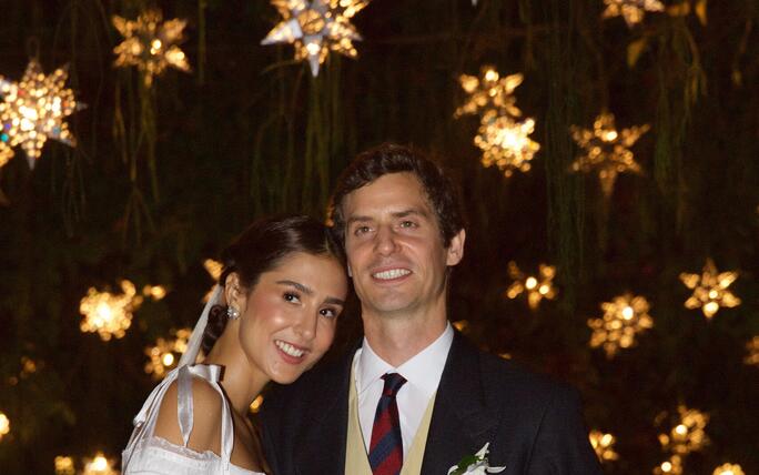 Religious Wedding at San Pedrp Clover ancient Church in Cartagena of Cloclo Echavarria with HSH Prince Josef of Liechtenstein.