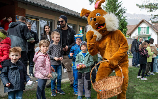 Ostereiersuche bei der Mariahilfkapelle, Balzers