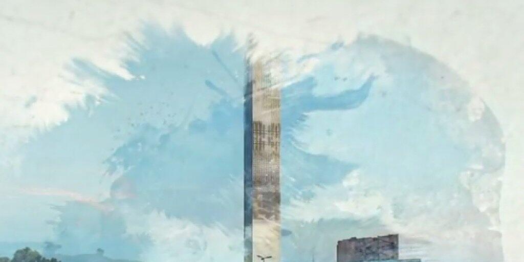 Das Beirut Museum of Art (BeMA) - hier ein gemalter Entwurf mit dem Turm, in dem Wohnungen für Künstler untergebracht sind - soll helfen, Beirut wieder prominent auf der Weltkarte der Kultur zu positionieren. (Screenshot aus Promo-Video des BeMA)