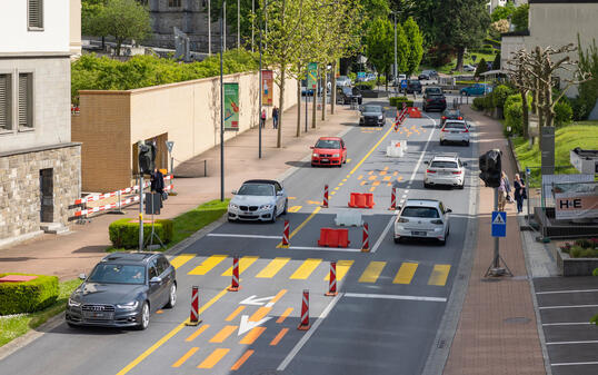 Verkehrsversuch in Vaduz