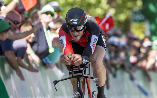 Stefan Küng - im Bild während der Tour de Suisse diesen Sommer - gehört an der Rad-WM in Bergen wegen des schwierigen Terrains nicht zu den Favoriten im Einzelzeitfahren