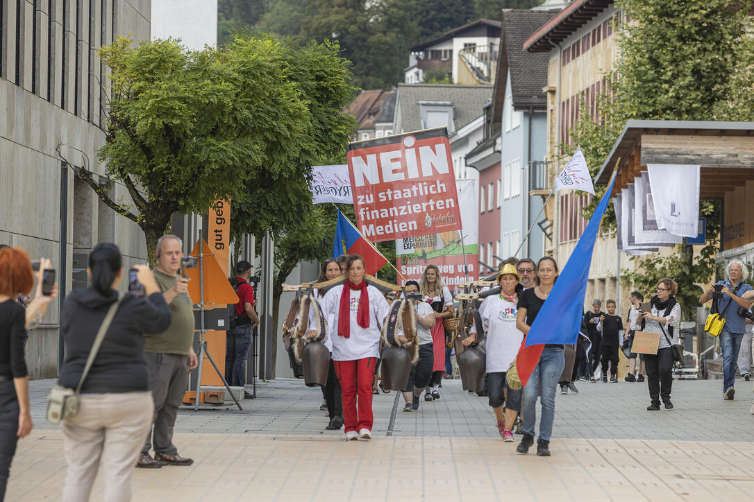 Corona Demo in Vaduz