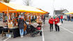 Werdenberger Bauernmarkt auf dem Marktplatz in Grabs., St. Gallen, Schweiz.