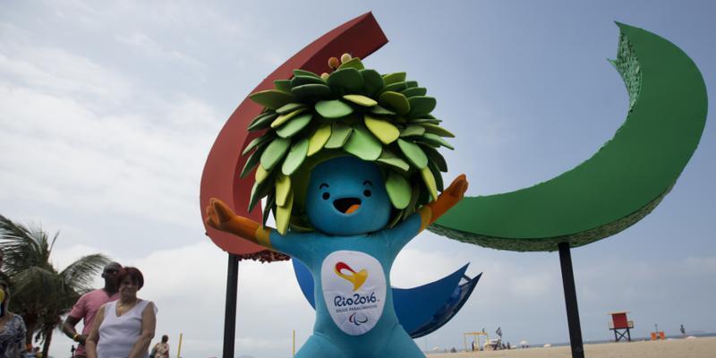 Tom, das Maskottchen der Paralympics in Rio, freut sich über die gestiegene Ticket-Nachfrage