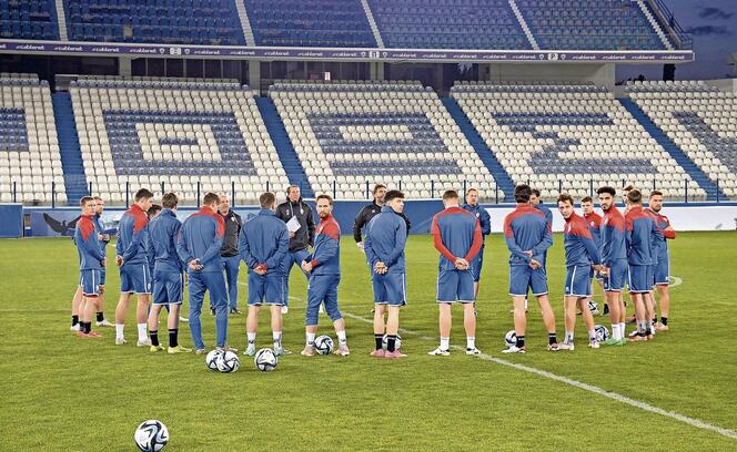 Abschluss-Training im Antonis-Papadopoulus-Stadion in Larnaca. Der Test findet am Dienstag um 18 Uhr statt.